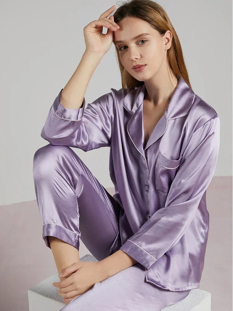 Zijden Pyjama Dames – 100% Natuurlijke Zijde – Luxe Nachtkleding & Loungewear – Hypoallergeen & Ademend