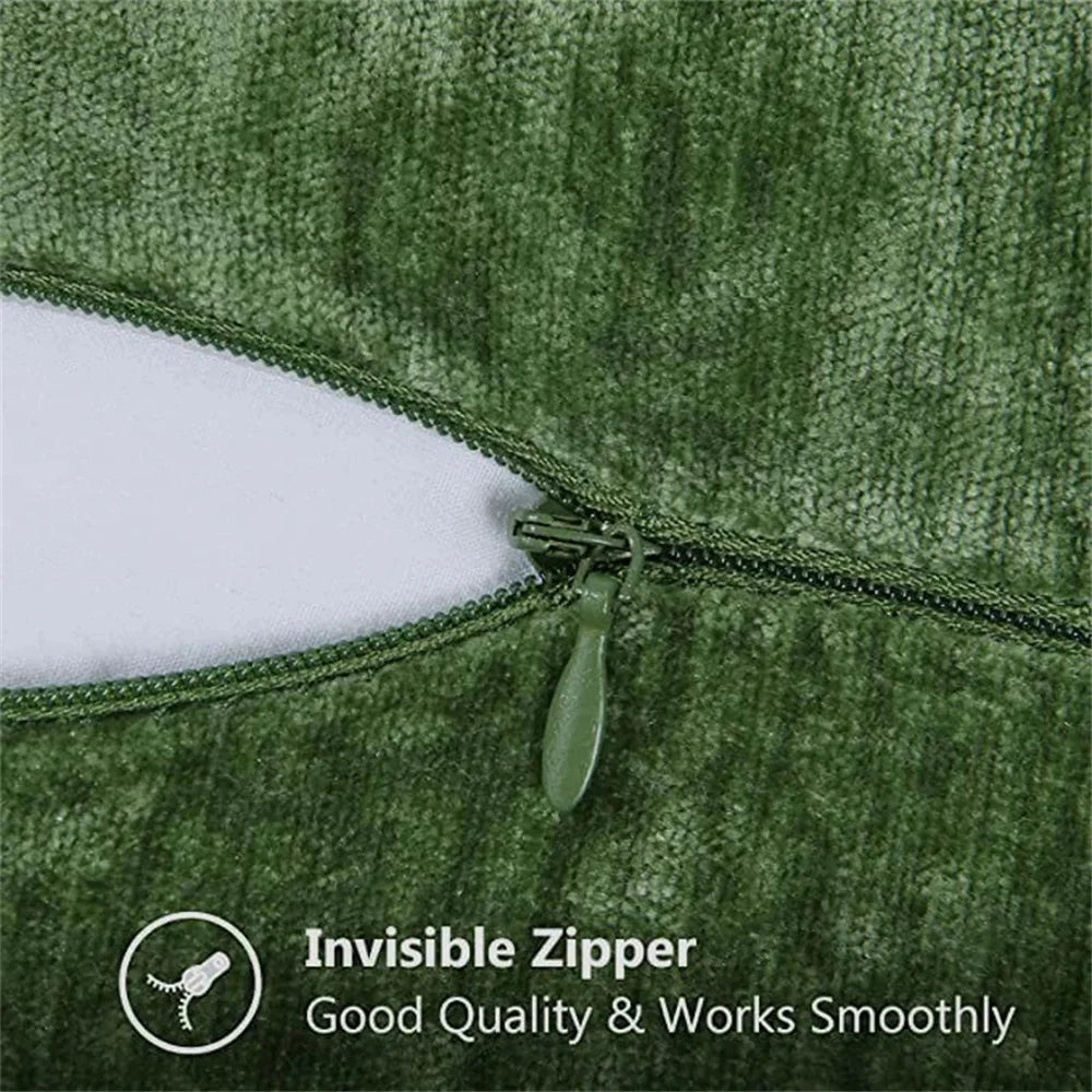 Olanly Chenille Kussenhoes Bank Decoratieve Sierkussensloop Zachte Luxe