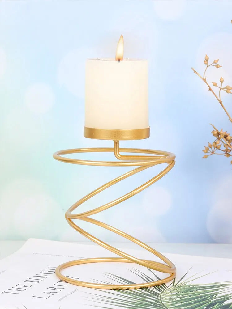 Luxe Stijl Metalen Kandelaars Eenvoudige Gouden Bruiloft Decoratie