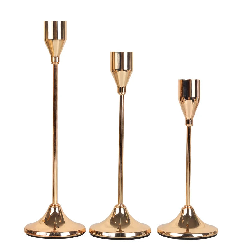 3 Stks/set Europese Stijl Metalen Kandelaars