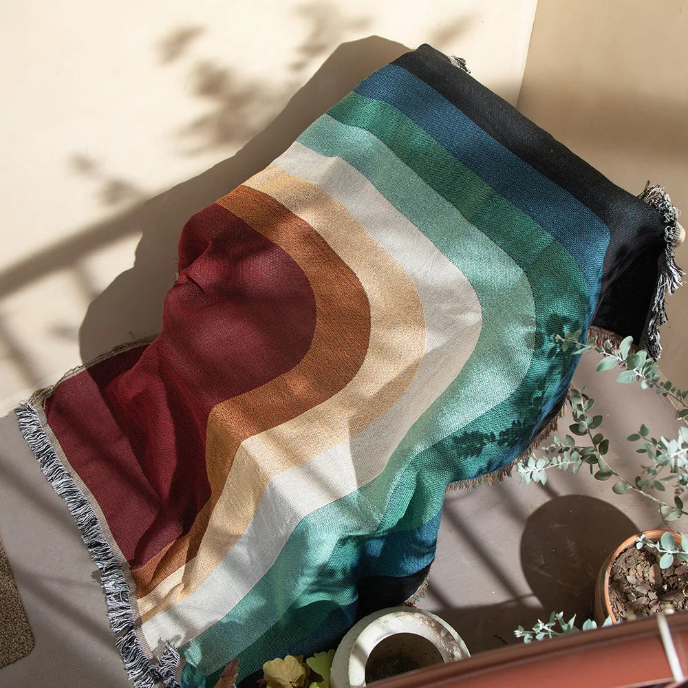 Regenboog Dekens Tapijt Decoratie Dekens Geweven Deken