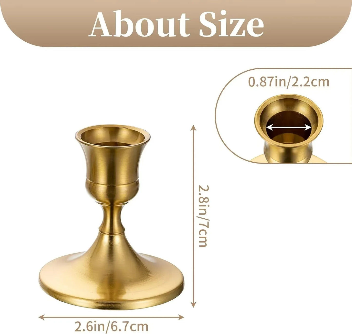 Set Van 3 Vintage Elegante Metalen En Aluminium Tafelblad Kandelaars