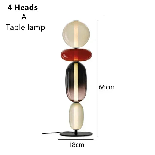 Italiaanse Design Vloerlamp – Gekleurd Glas & LED – Modern & Creatief – Voor Woonkamer, Slaapkamer & Studieruimte