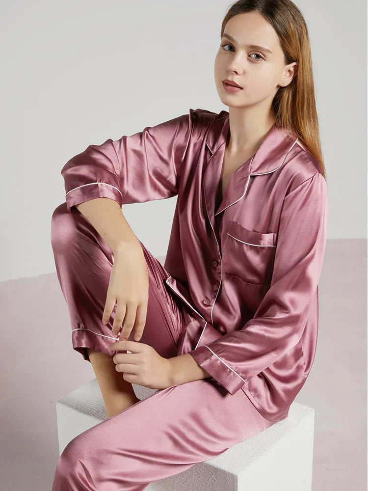 Zijden Pyjama Dames – 100% Natuurlijke Zijde – Luxe Nachtkleding & Loungewear – Hypoallergeen & Ademend