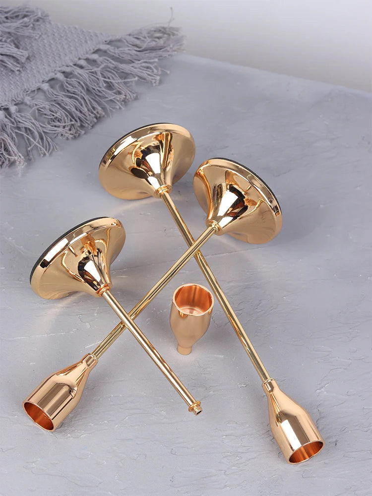 3 Stks/set Europese Stijl Metalen Kandelaars