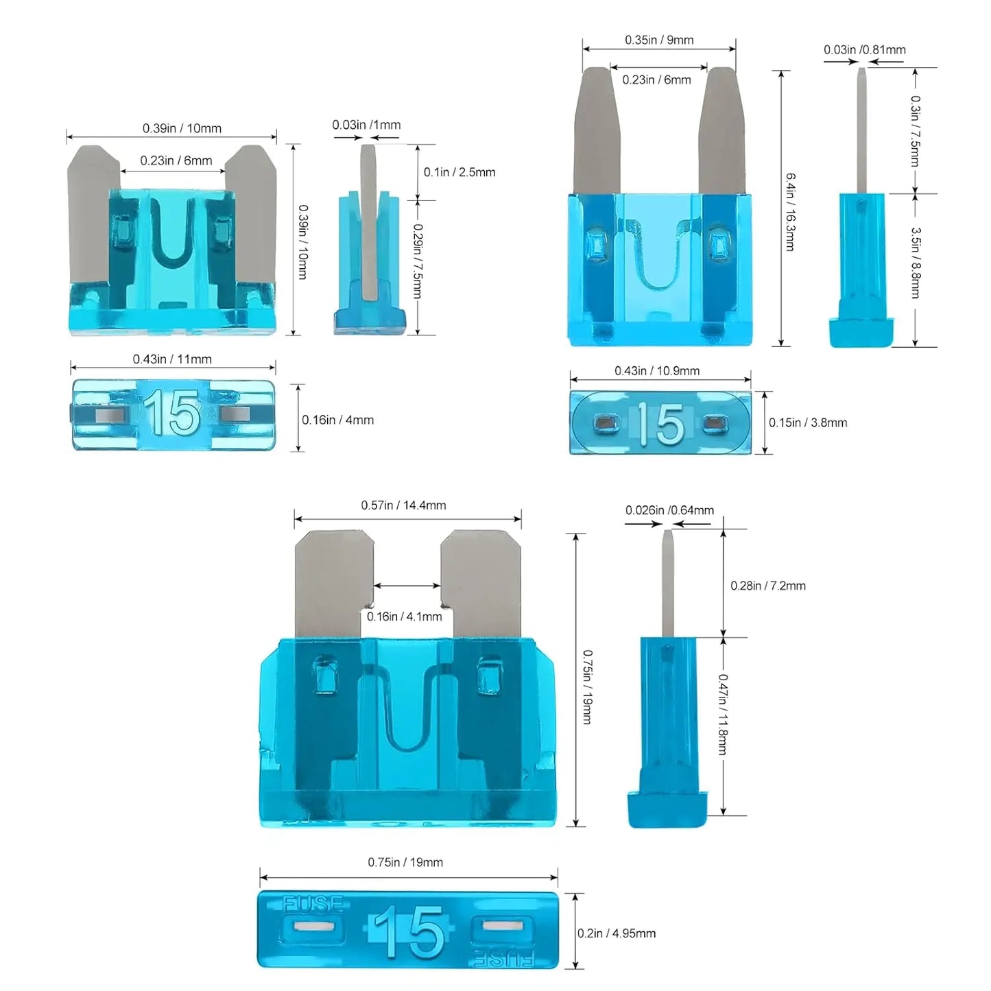 180-delige Autozekeringenset – Mini, Micro & Standaard Blade Fuses – 11 Sterktes van 2A tot 40A – Inclusief Zekeringtrekker – Voor Auto, Camper, Motor & Boot