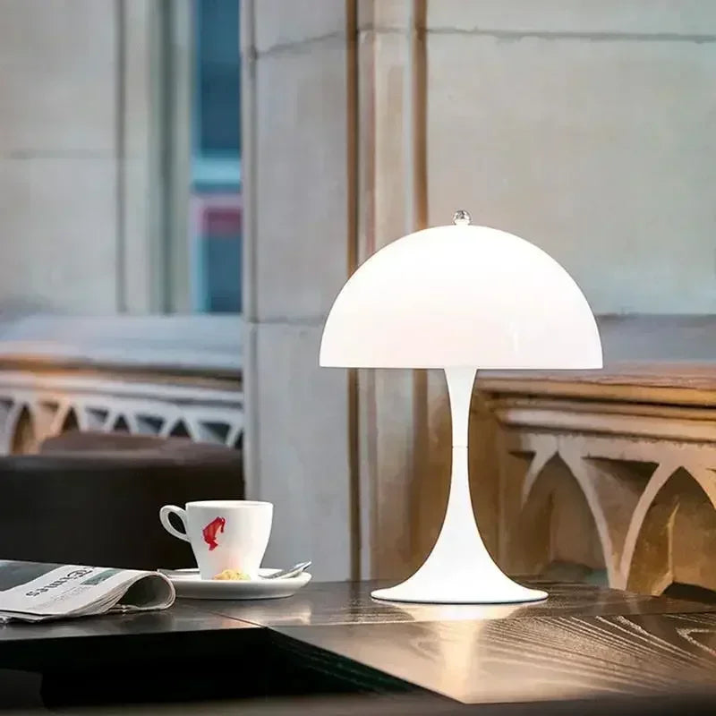 Nordic Deens Design LED Paddenstoel Vloerlamp – Glas & IJzer – 21-30W – Voor Woonkamer, Slaapkamer & Foyer