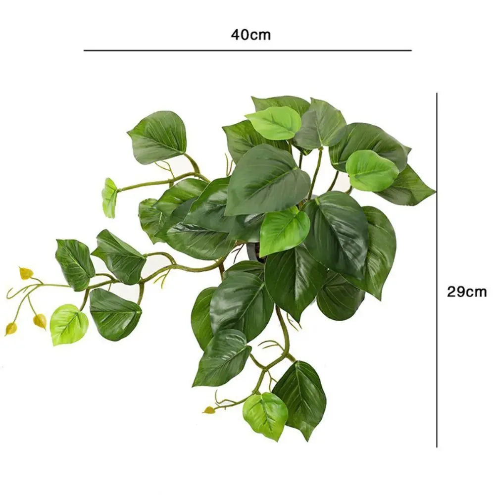 Kunst Monstera 40 cm in sierpot zwart