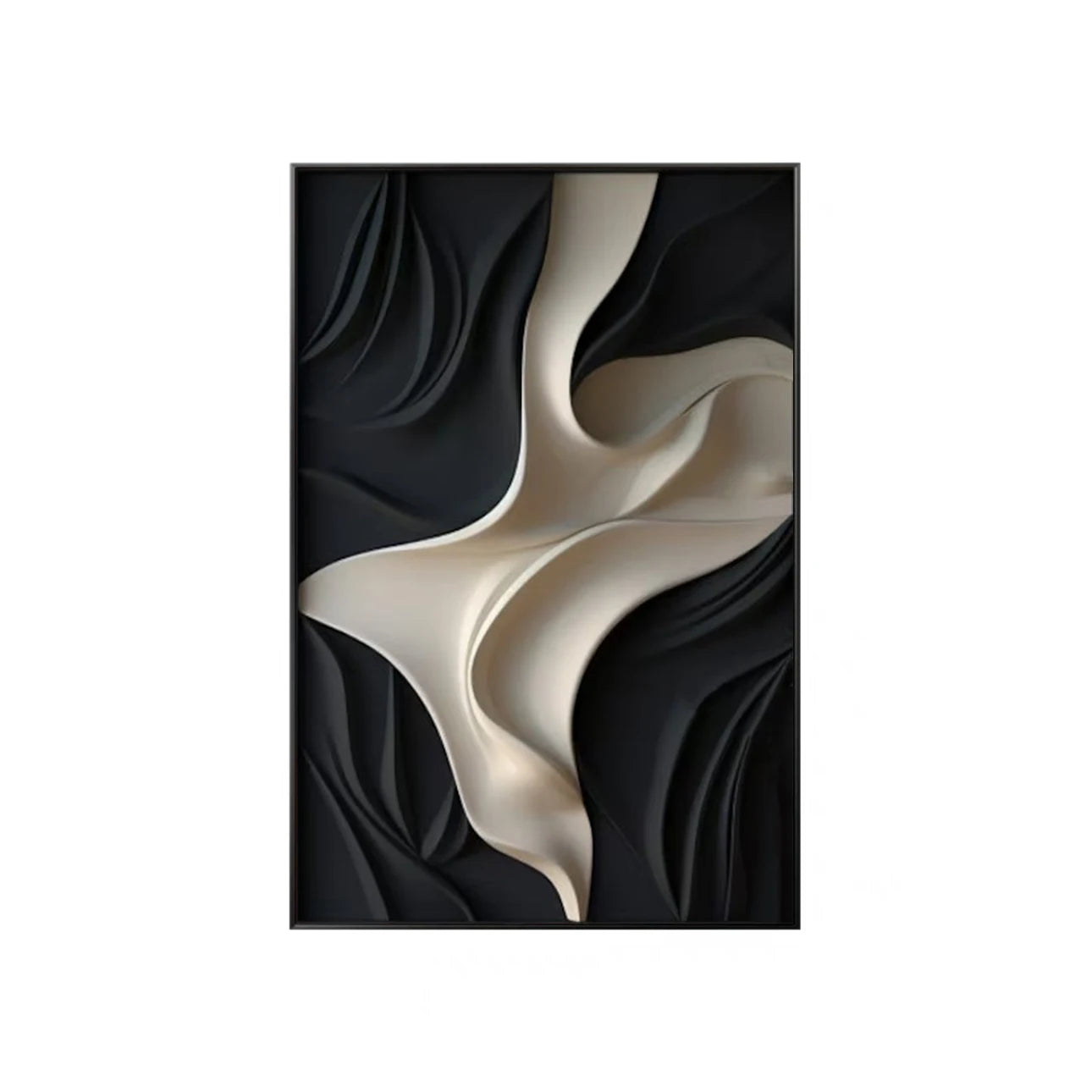 Japandi Muurdecoratie – 3D Wandornament in Neutrale Tinten – Minimalistisch & Modern