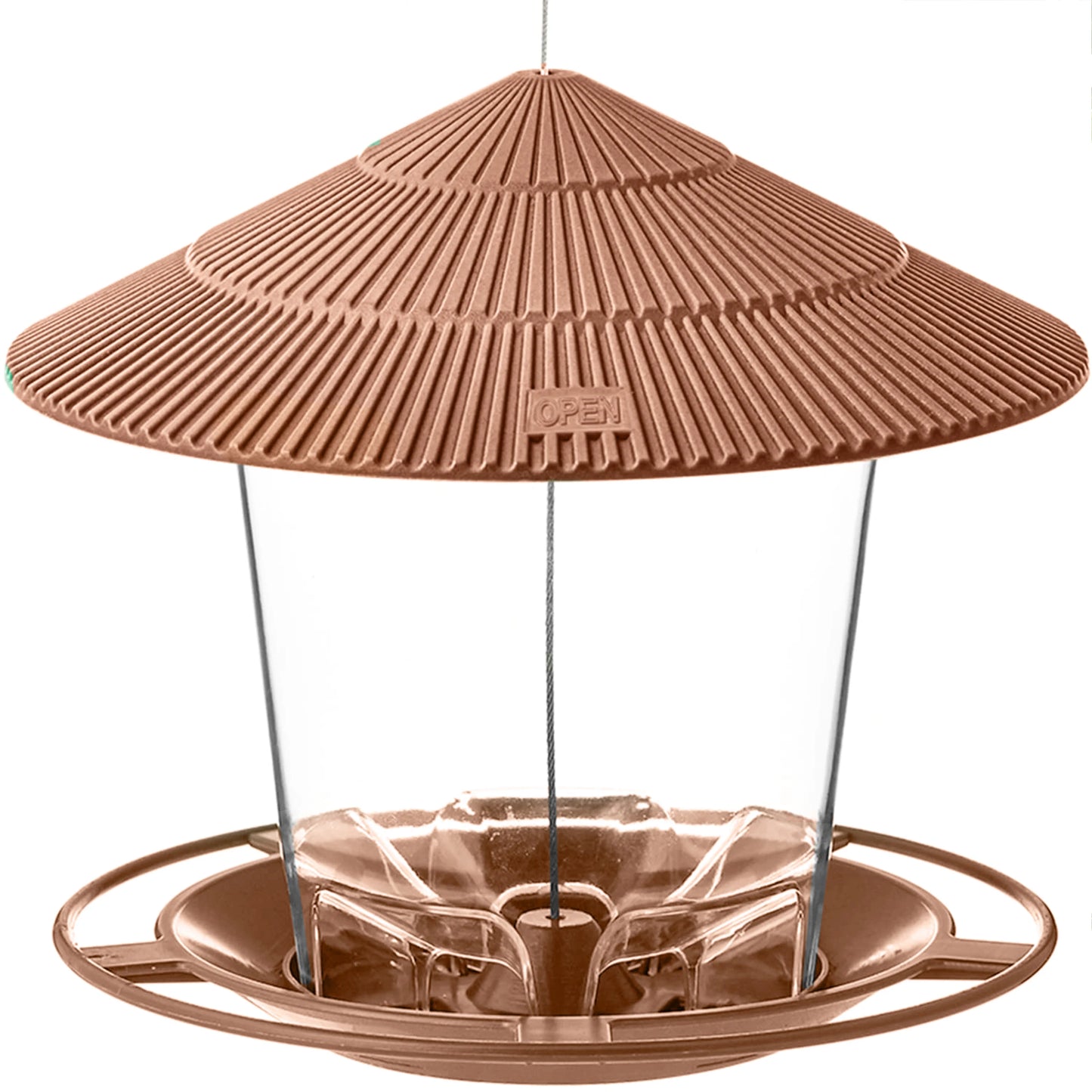 Vogelvoeder voor Buiten – Squirrel Proof Design – 820ml Capaciteit – Doorzichtig Plastic – Voor Tuin & Balkon – Eenvoudig te Vullen