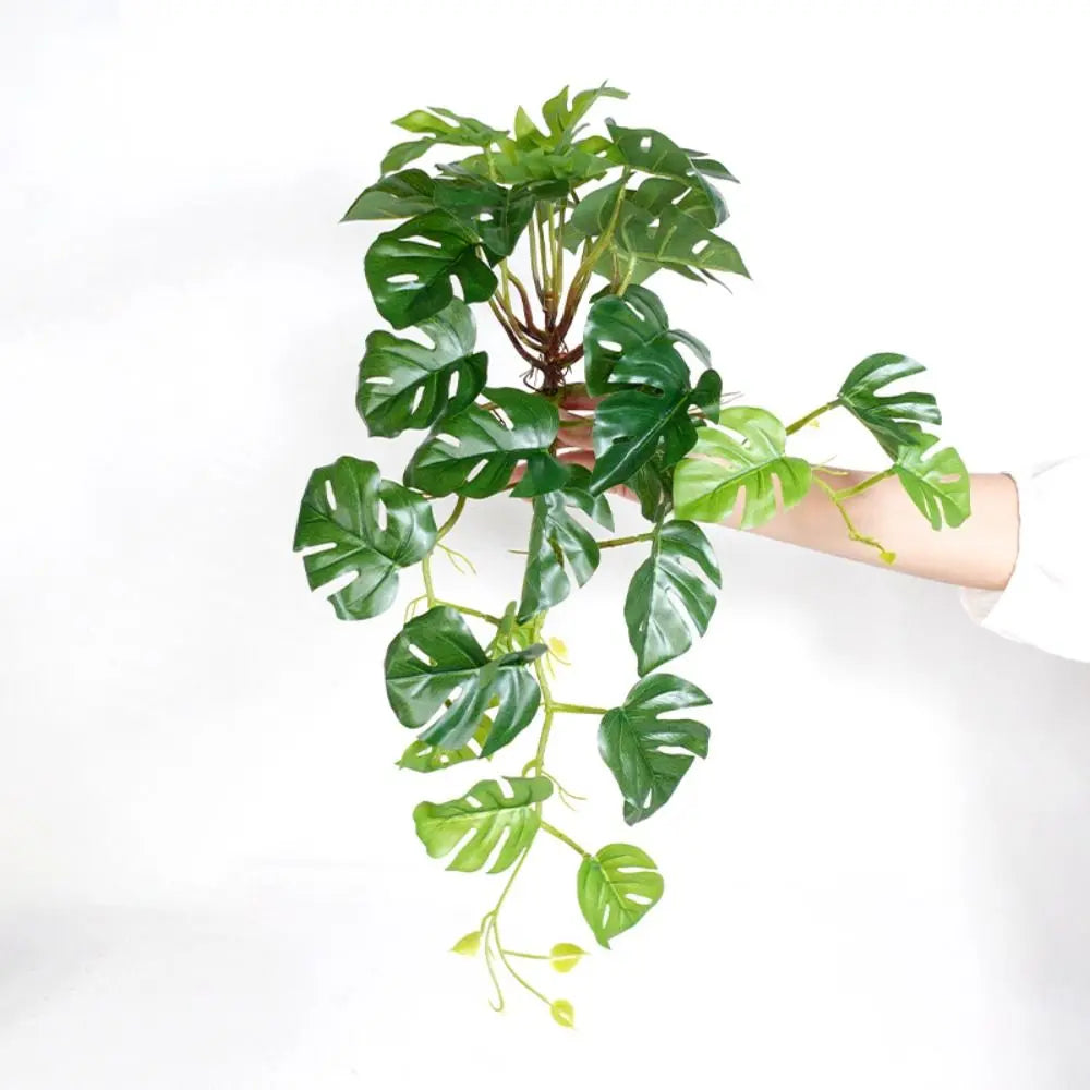 Kunst Monstera 40 cm in sierpot zwart