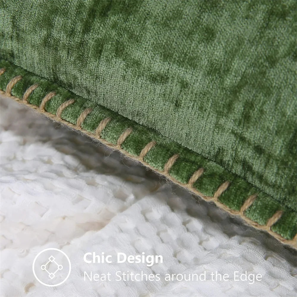 Olanly Chenille Kussenhoes Bank Decoratieve Sierkussensloop Zachte Luxe
