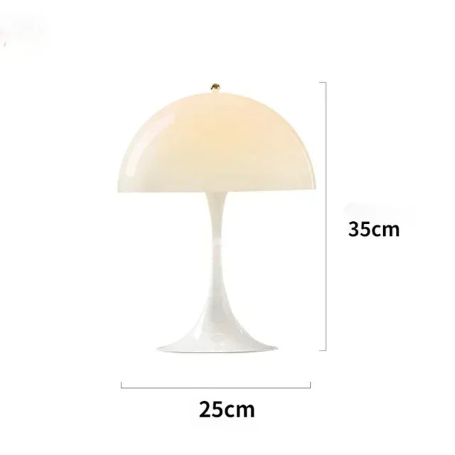 Nordic Deens Design LED Paddenstoel Vloerlamp – Glas & IJzer – 21-30W – Voor Woonkamer, Slaapkamer & Foyer