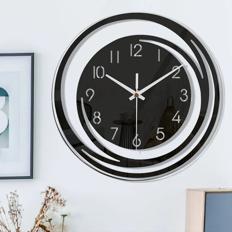 Moderne Scandinavische Wandklok – Minimalistisch Design & Stil Mechanisme – Voor Slaapkamer, Woonkamer of Kantoor