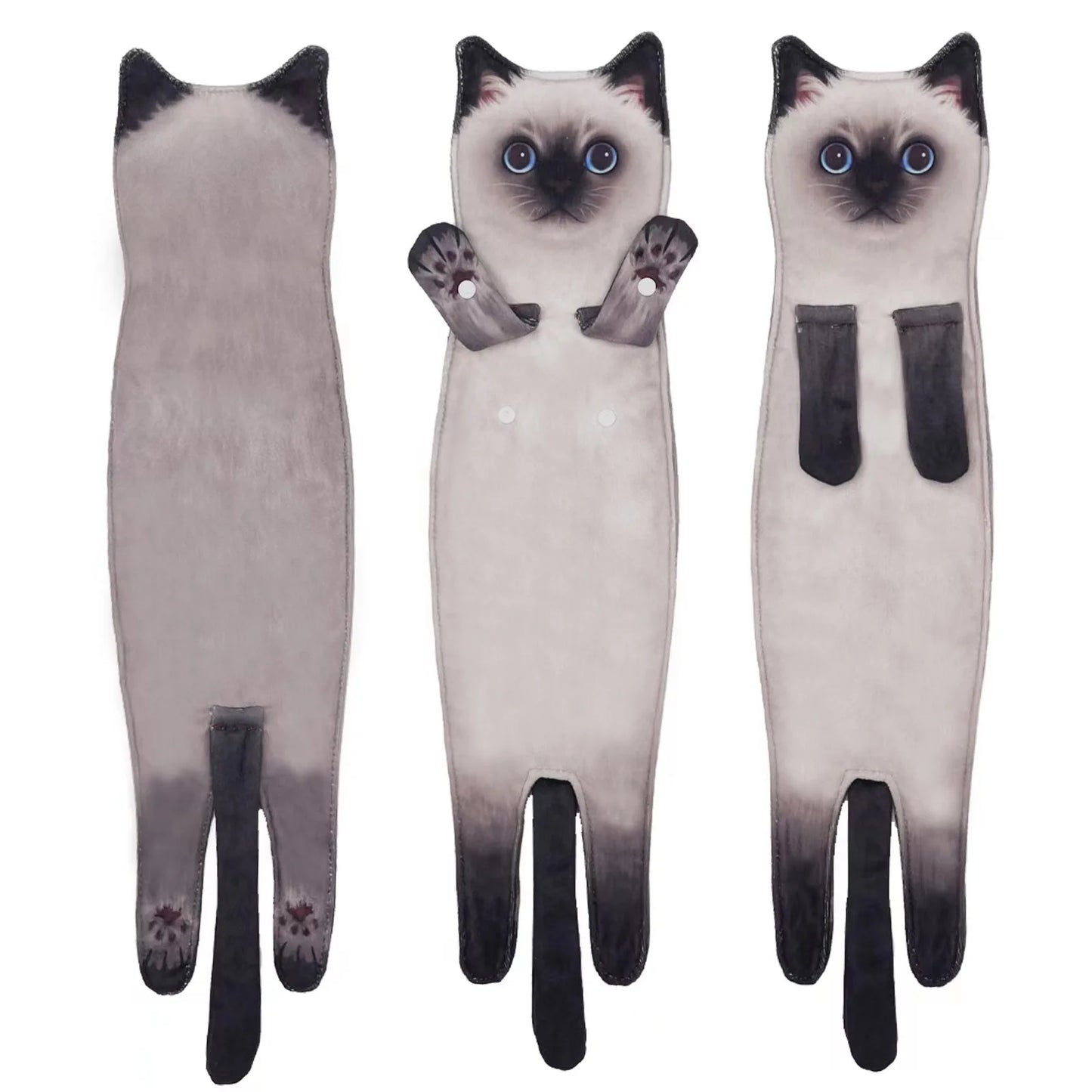 Grappige Kat Handdoekjes Badkamer Handdoek Met Hangende Lussen Snel Droog