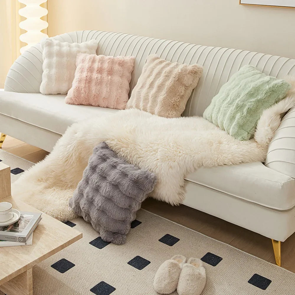 Zacht Bont Kussenhoes 45*45Cm Gezellig Pluche Decoratieve Kussensloop