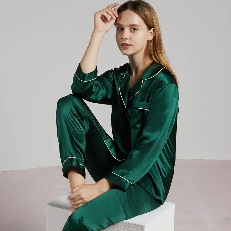 Zijden Pyjama Dames – 100% Natuurlijke Zijde – Luxe Nachtkleding & Loungewear – Hypoallergeen & Ademend