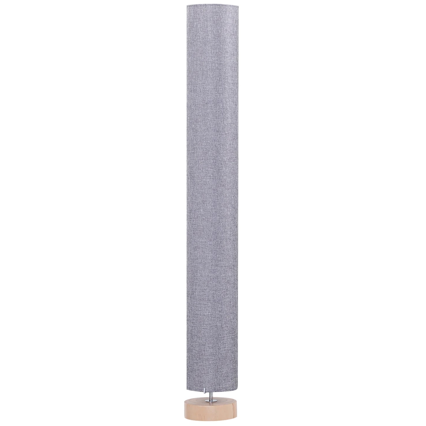 Moderne Staande Vloerlamp – Linnen Lampenkap & Houten Basis – E27 Fitting – 120 cm – Voor Woonkamer & Slaapkamer