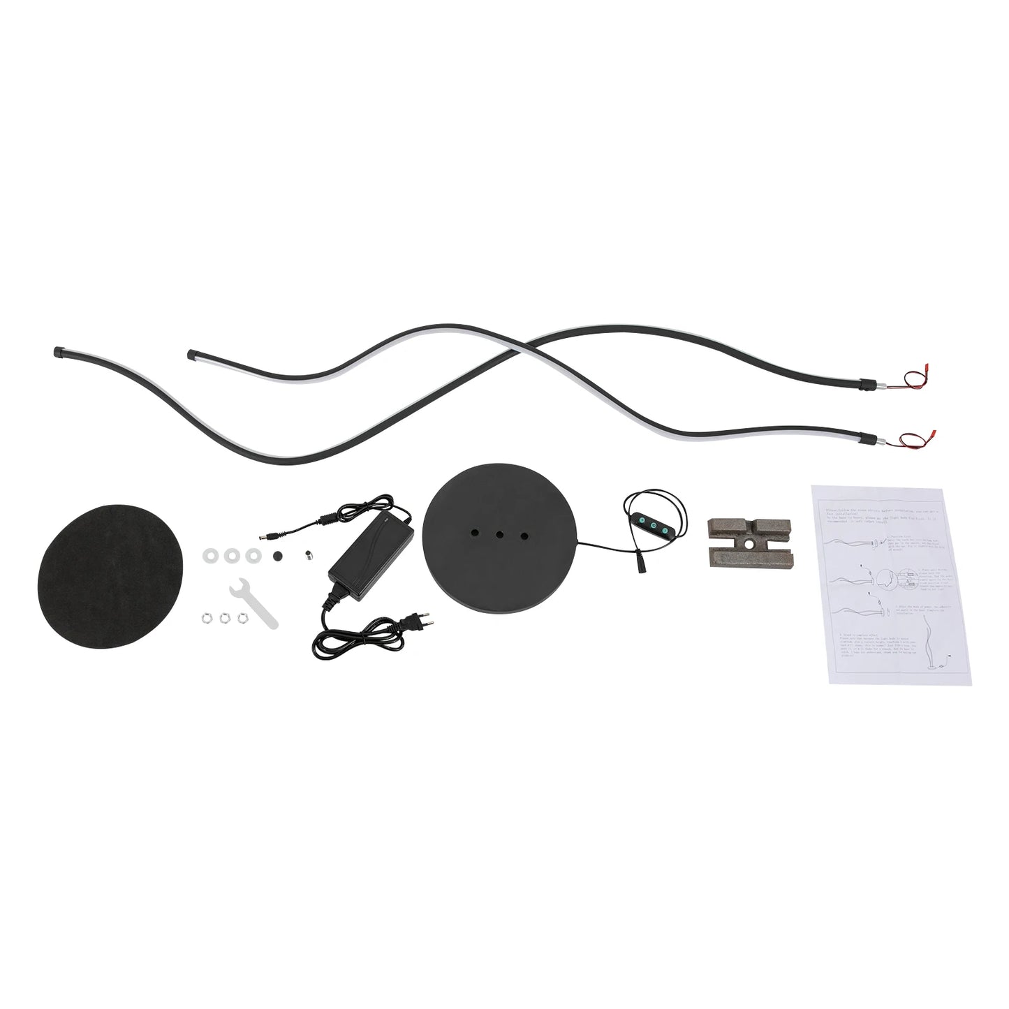 Moderne LED Spiraal Vloerlamp – Dimbare Staande Lamp – 3000K Warm Licht – 60W – Zwart Design