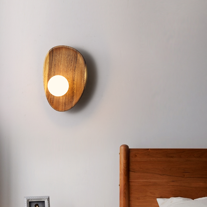 WoodGlo – Minimalistische Wandlamp van Massief Hout met LED Verlichting