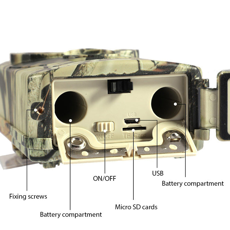 Wildcamera met Nachtzicht – Bewegingsdetectie & Full HD voor Beveiliging en Dierenobservatie