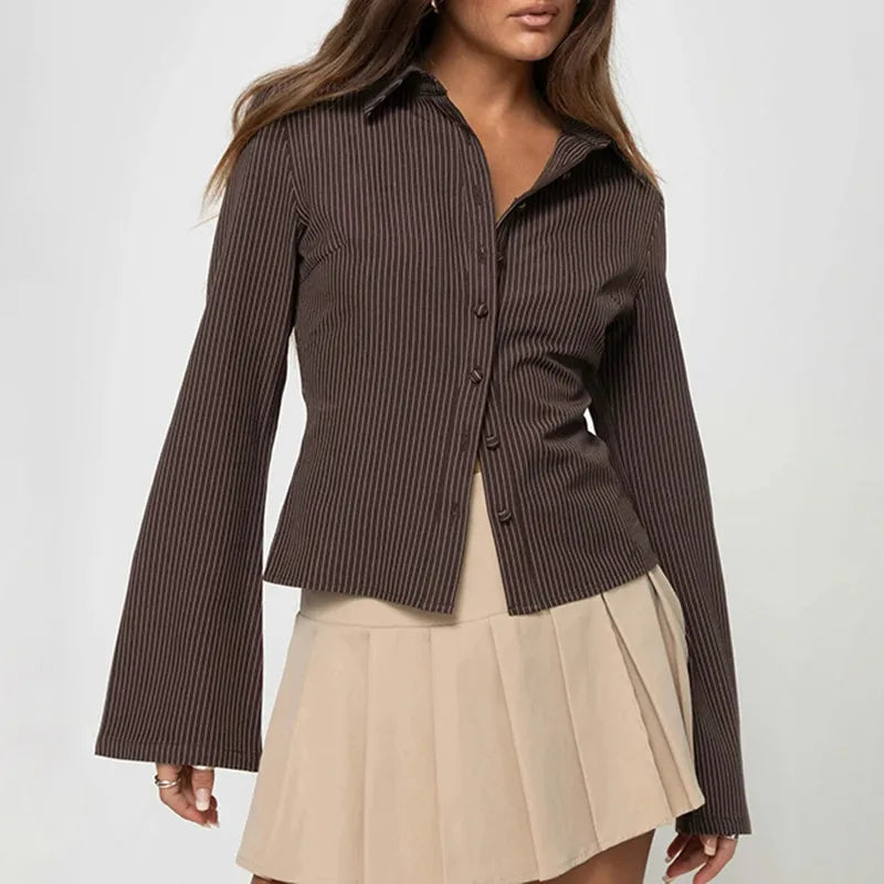 De Elegante Retro Blouse Voor Dames
