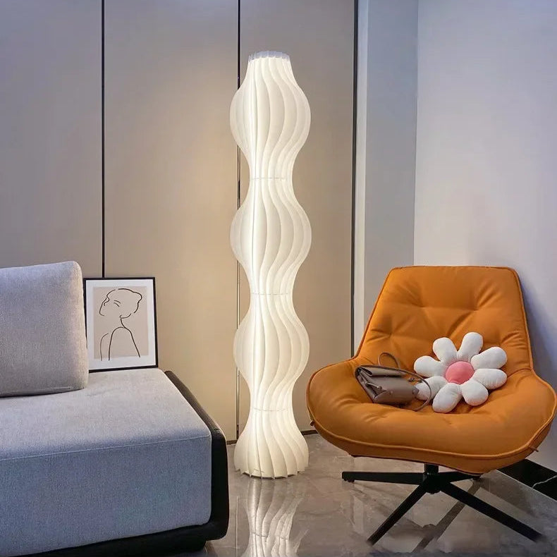 Japandi Golvende Organische Vloerlamp