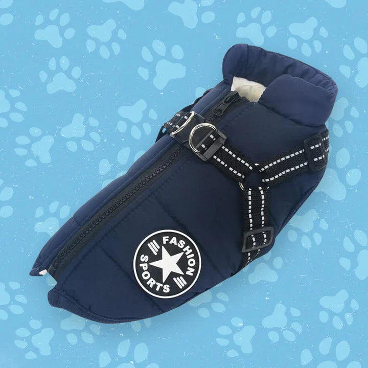 Warme Winterjas voor Honden met Ingebouwde Harnas – Bescherming tegen Kou & Koudegolven