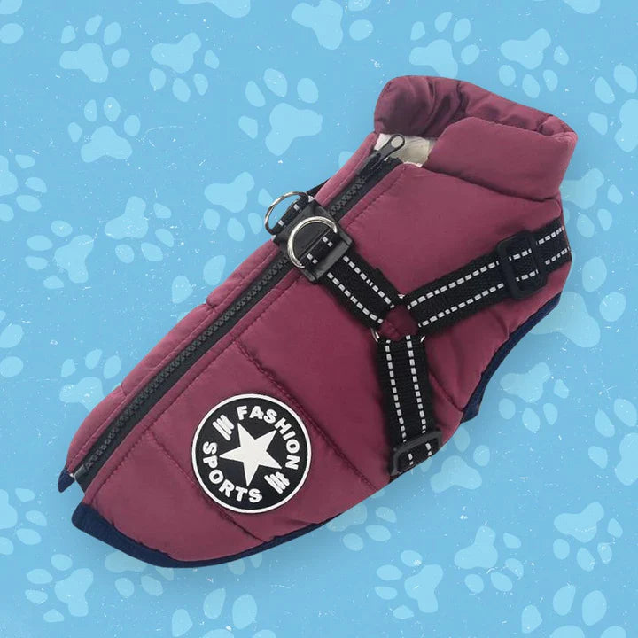 Warme Winterjas voor Honden met Ingebouwde Harnas – Bescherming tegen Kou & Koudegolven