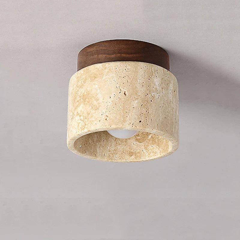 Buijou - Marmer & Hout Plafondlamp Voor Elegante Interieurs