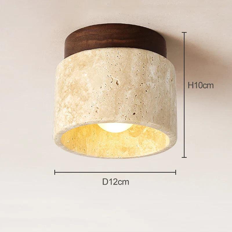 Buijou - Marmer & Hout Plafondlamp Voor Elegante Interieurs