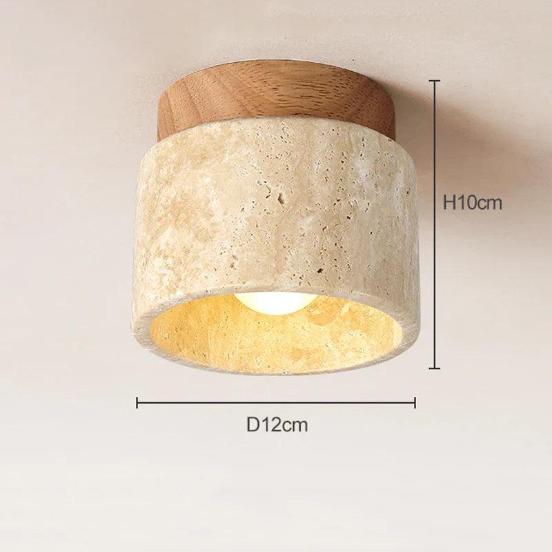 Buijou - Marmer & Hout Plafondlamp Voor Elegante Interieurs