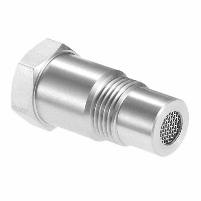 Universele O2 Sensor Adapter met Mini Katalysator – Verwijdert Check Engine Light (P0420/P0430) | M18x1.5 | RVS SS304 | Alleen Off-Road Gebruik