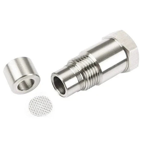 Universele O2 Sensor Adapter met Mini Katalysator – Verwijdert Check Engine Light (P0420/P0430) | M18x1.5 | RVS SS304 | Alleen Off-Road Gebruik