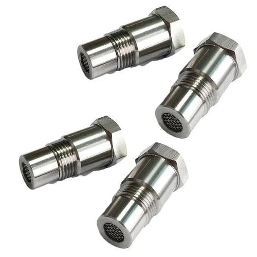 Universele O2 Sensor Adapter met Mini Katalysator – Verwijdert Check Engine Light (P0420/P0430) | M18x1.5 | RVS SS304 | Alleen Off-Road Gebruik
