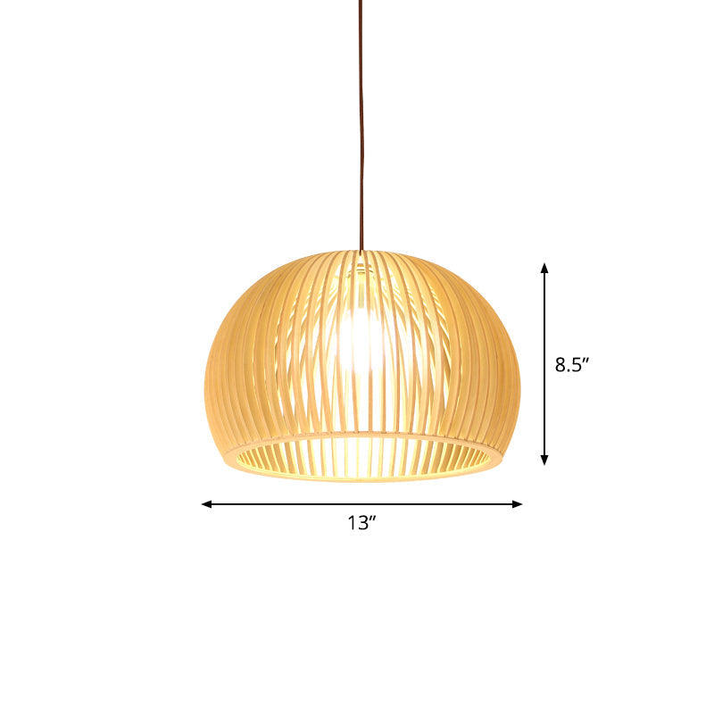 Aziatische Bamboe Hanglamp Beige Klein/Groot Hangend