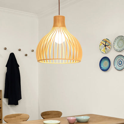 Aziatische Bamboe Hanglamp Beige Klein/Groot Hangend