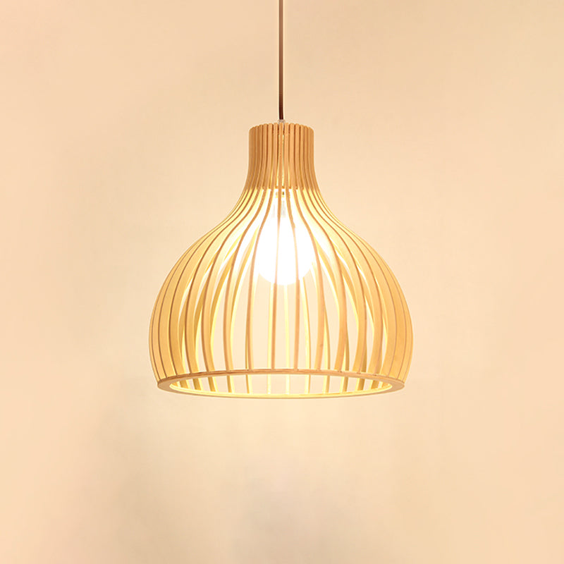 Aziatische Bamboe Hanglamp Beige Klein/Groot Hangend