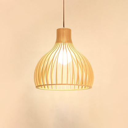 Aziatische Bamboe Hanglamp Beige Klein/Groot Hangend