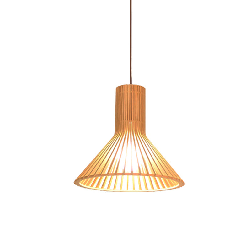 Aziatische Bamboe Hanglamp Beige Klein/Groot Hangend