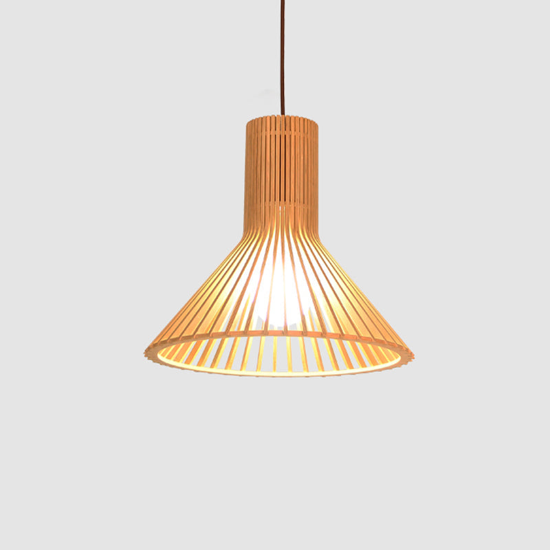 Aziatische Bamboe Hanglamp Beige Klein/Groot Hangend