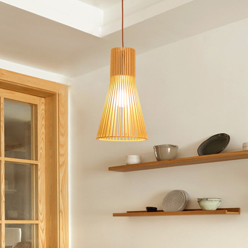 Aziatische Bamboe Hanglamp Beige Klein/Groot Hangend