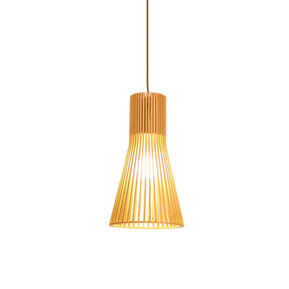 Aziatische Bamboe Hanglamp Beige Klein/Groot Hangend