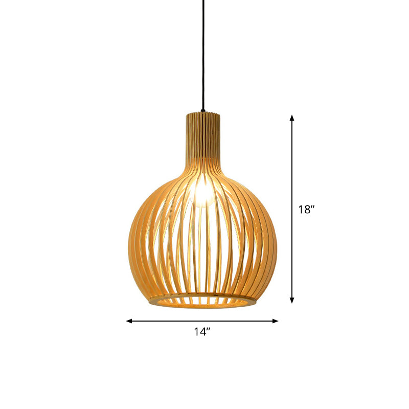 Aziatische Bamboe Hanglamp Beige Klein/Groot Hangend