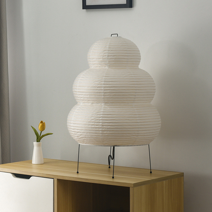 ZenGlow Japandi Rijstpapier Vloerlamp – Minimalistische Wabi-Sabi Sfeerverlichting