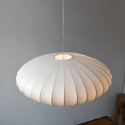 De Klassieke Japandi Zijden Hanglamp