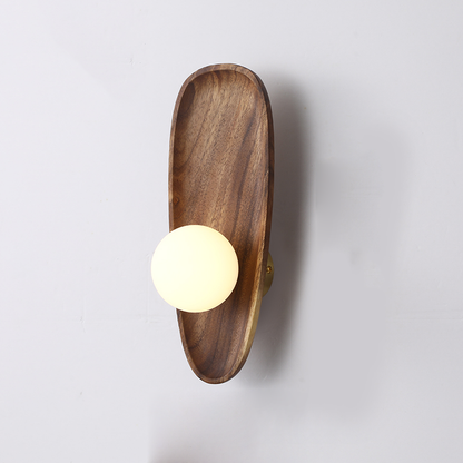 WoodGlo – Minimalistische Wandlamp van Massief Hout met LED Verlichting