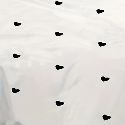 Hartjes Dekbed - Zwart Liefdesprint - Dekbedovertrek