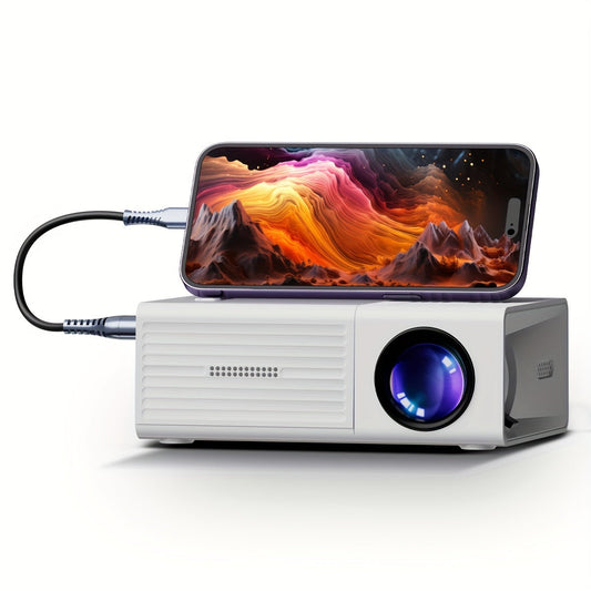 Mini Beamer 3000 Lumen – Draagbare HD Projector met USB & HDMI – Voor Thuisbioscoop en Buitenfilms