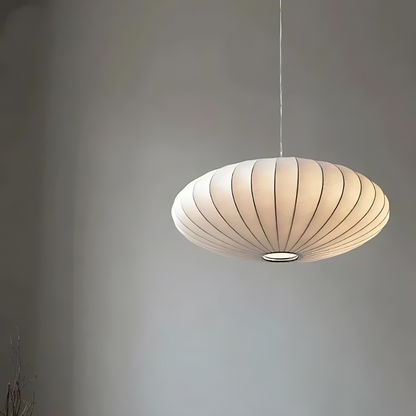 De Klassieke Japandi Zijden Hanglamp